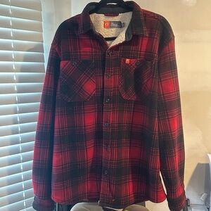 The American Outdoorsman Men’s Fleece Lined Flannel Shacket Size 2x